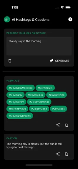 Game screenshot AI Hashtag & Caption Generator apk