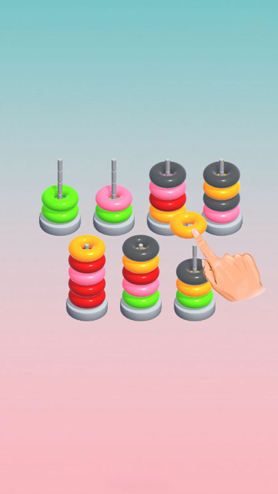 Color Ring Sorting Puzzleのおすすめ画像4