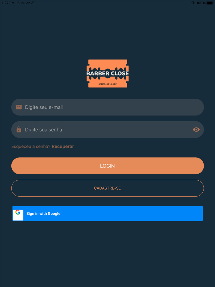Barber Close - Agendamento