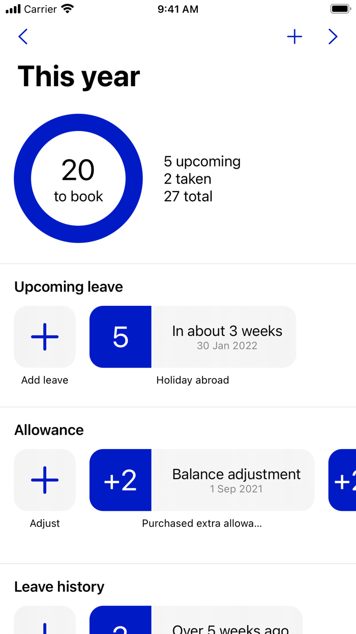 25 Days - Leave Tracker