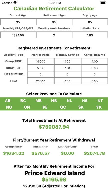 Canadian Retirement Calculator screenshot-9