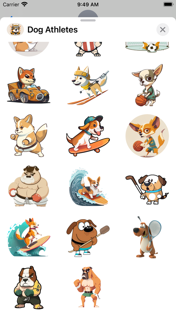 Dog Athletes Stickers