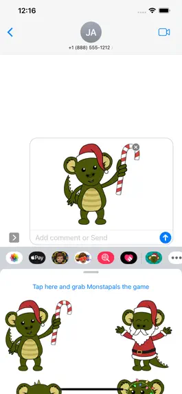 Game screenshot Monstapals Christmas Stickers hack