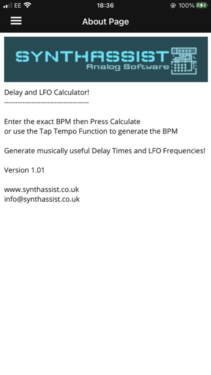 Delay & LFO Calculator