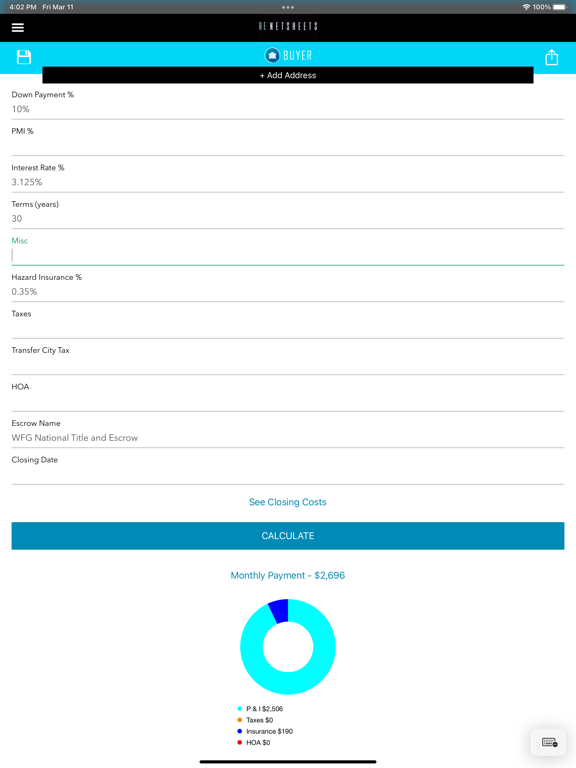 WFG Net Sheets screenshot 3