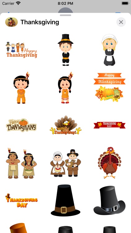 Fun Thanksgiving Stickers