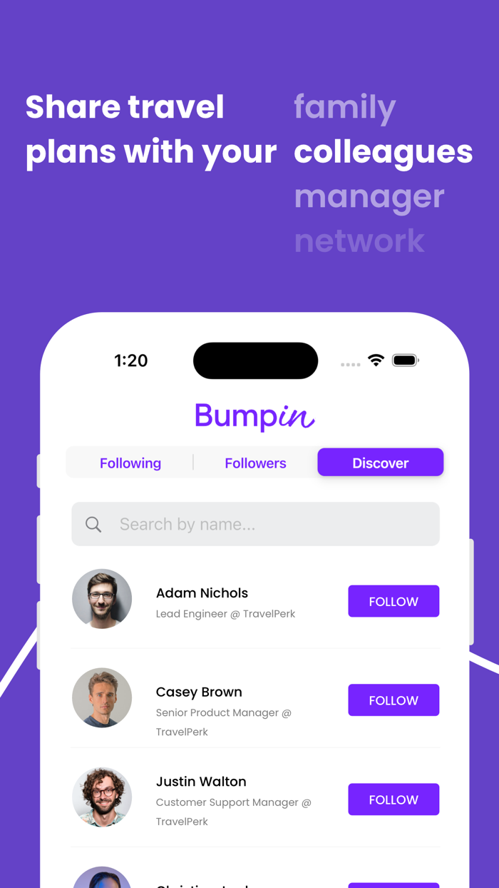BumpIn - Share travel plans