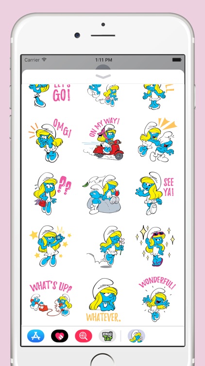 Smurfette Messaging Stickers screenshot-3