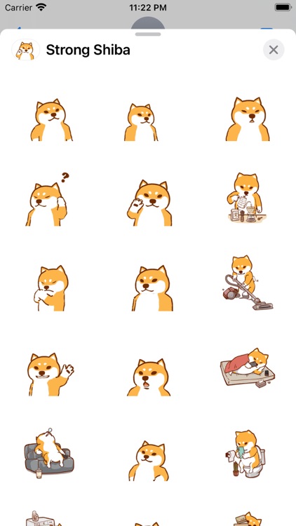 A Shiba Dog Animated Stickers