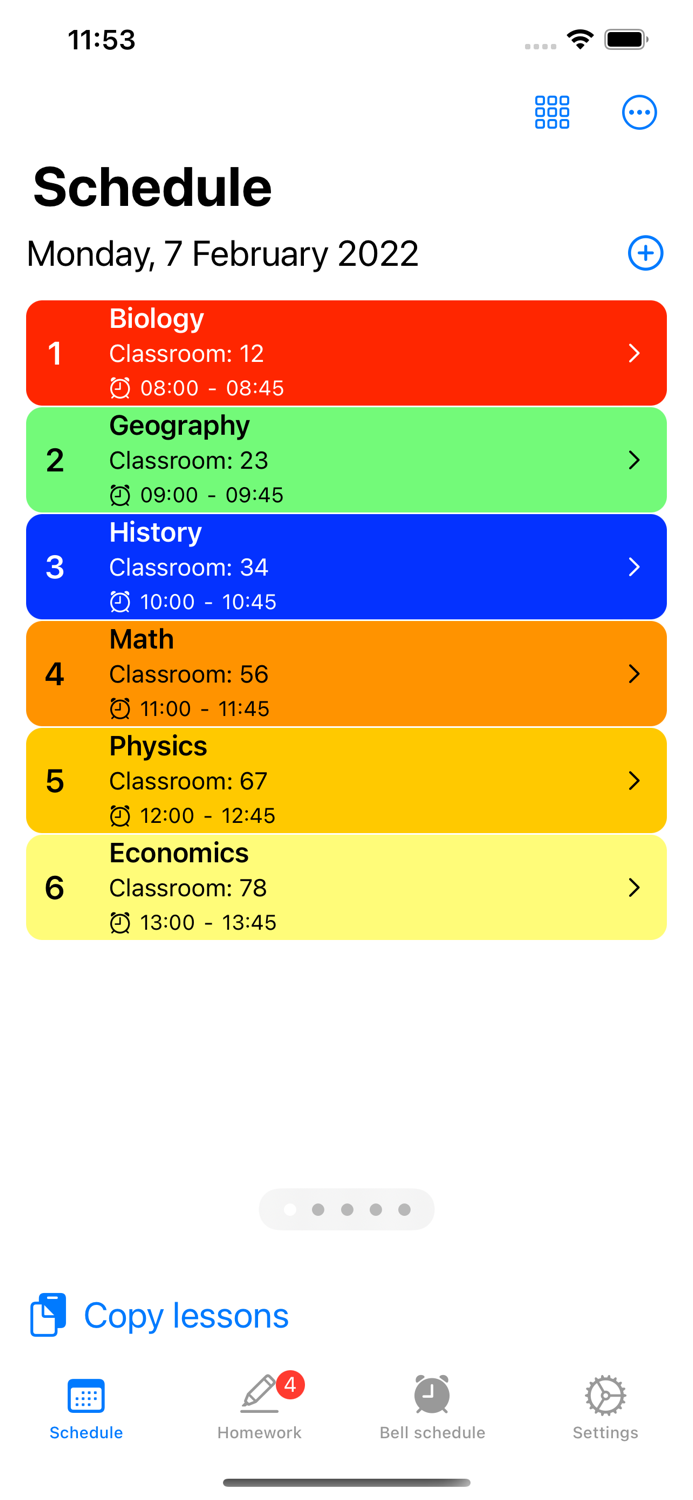 School Timetable - Schedule