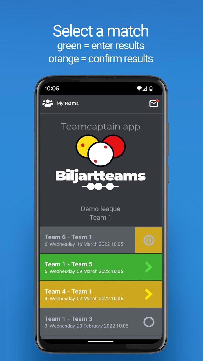 Billiardteams Team Captain