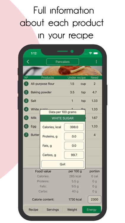 Calculation of recipes screenshot-5