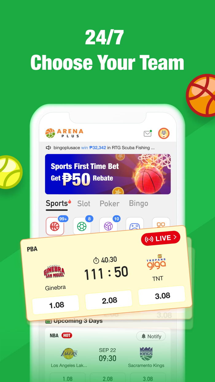 ArenaPlus PBA, NBA, Bingo