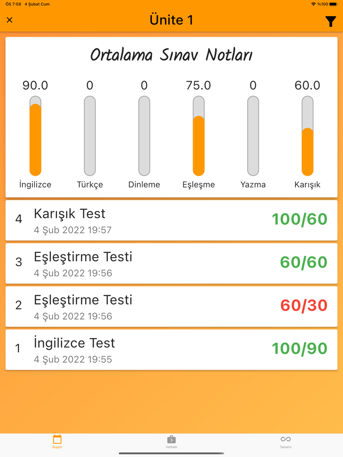 4 Sınıf İngilizce