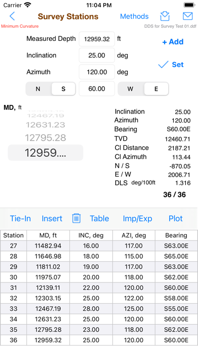 Directional Well Survey screenshot 2