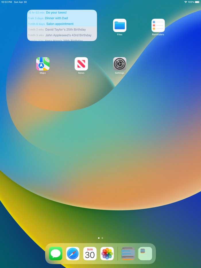 Upcoming Events Widget