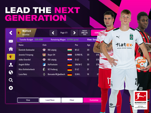 ‎Schermata mobile di Football Manager 2022