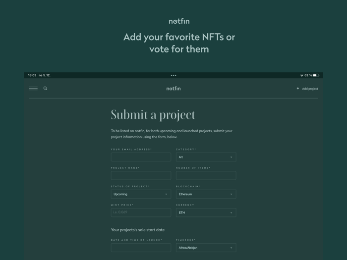 notfin New NFT  crypto art