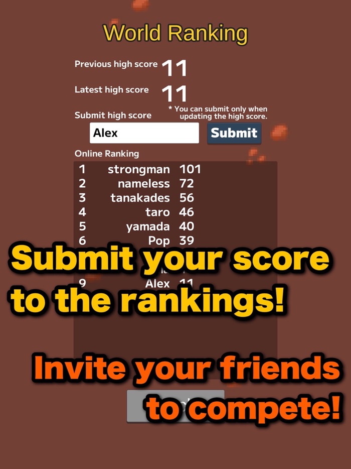 Falling Mole -Avoidance game-