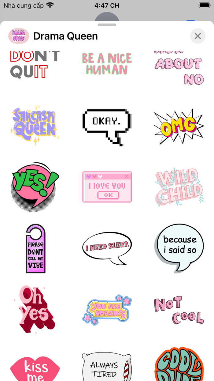 Drama Queen Stickers