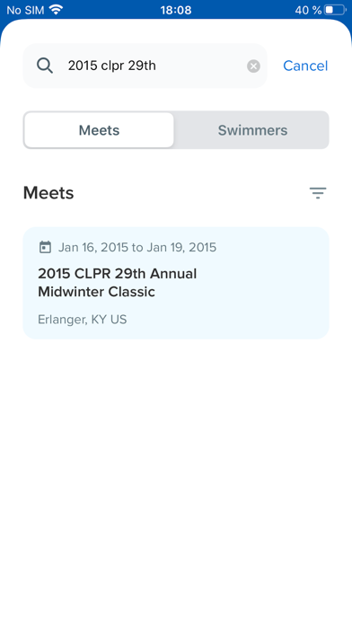 Meet Mobile: Swim screenshot1