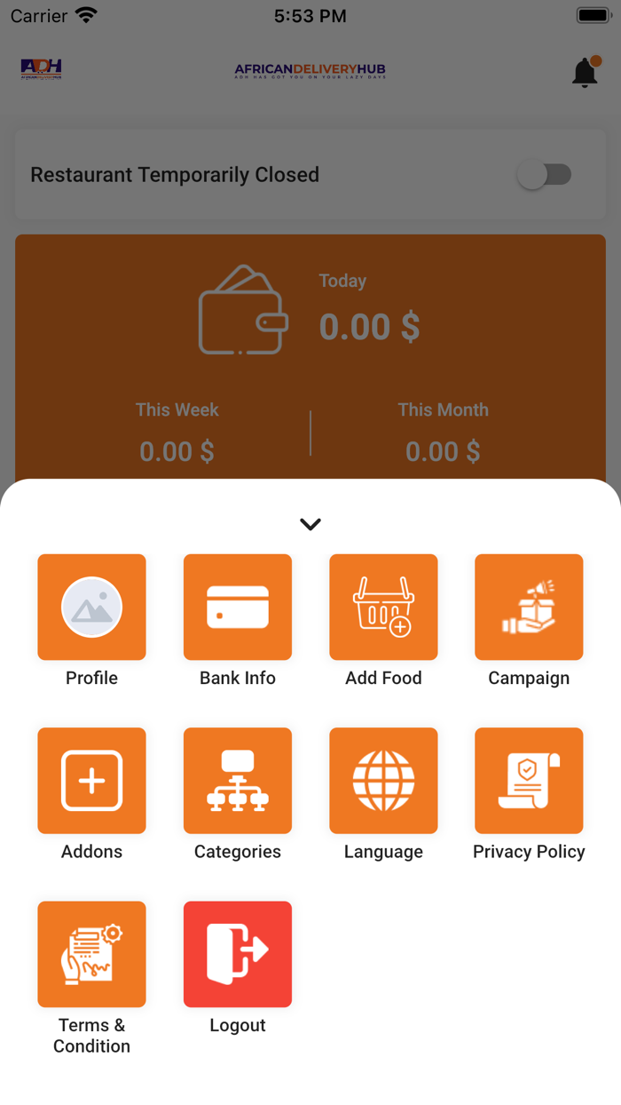 AFRICAN Restaurant APP