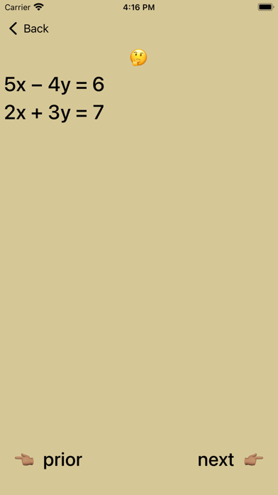 Simultaneous Linear Equations Screenshots