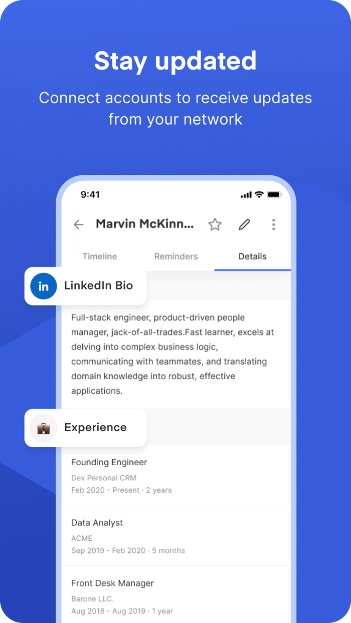 Dex - Rolodex and Personal CRM