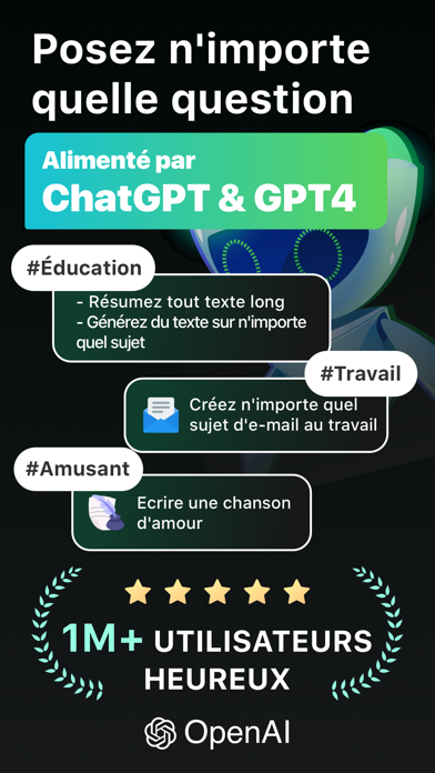 Screenshot #1 pour AI.ChatBot - ChatGPT Français