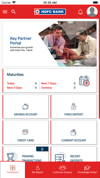 HDFC Deposit Key Partners screenshot 2