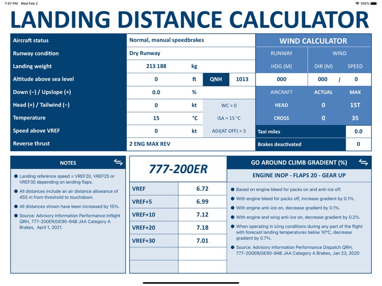 Landing distance calculator screenshot-4