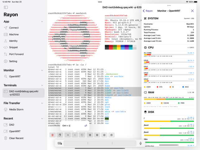‎Rayon - SSH Server Toolbox Screenshot