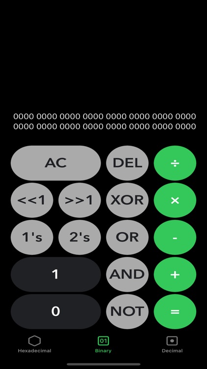 Binary and Hex Calculator