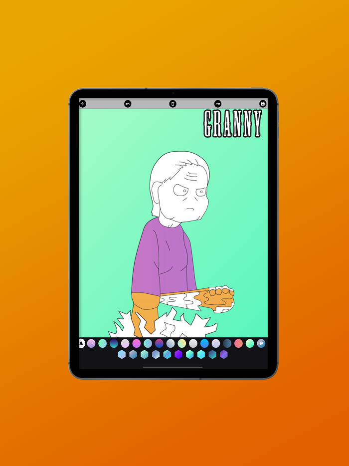 granny coloring game