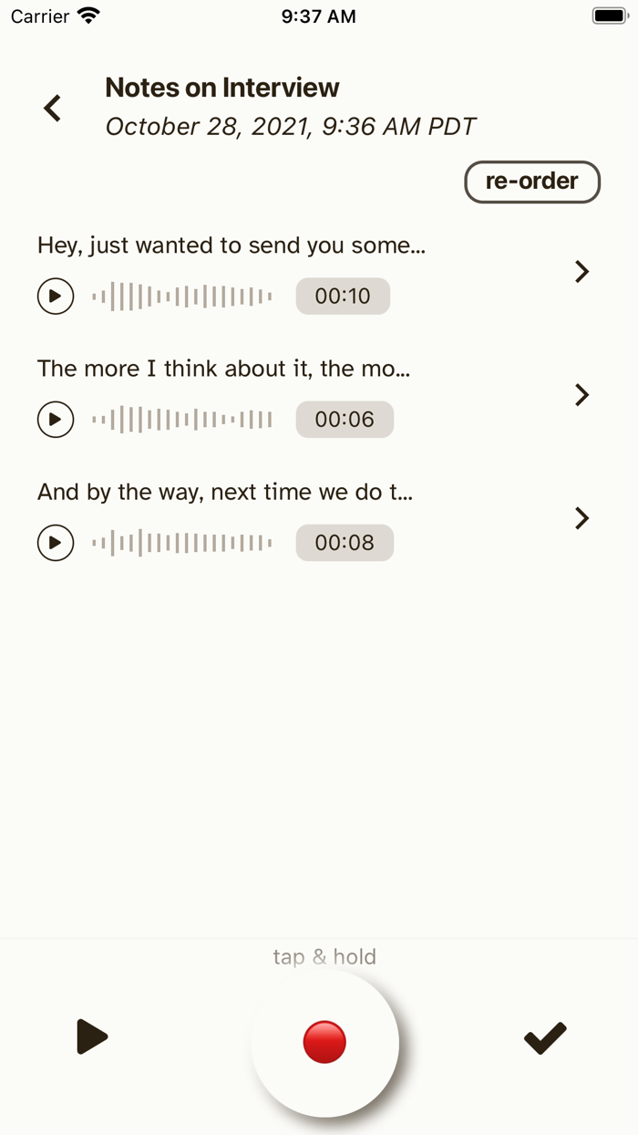 Droplet Voice Notes