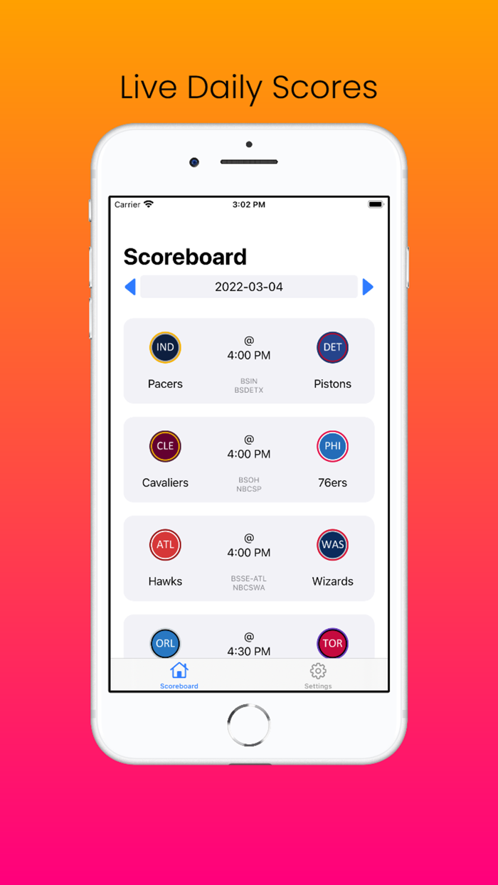 Pull Up BBall NBA Scores