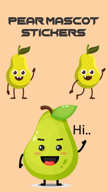 Pear Mascot Stickers