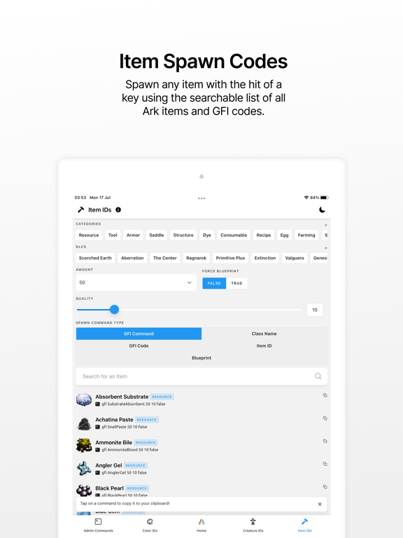 Ark IDs - Admin Commands & IDs screenshot 4