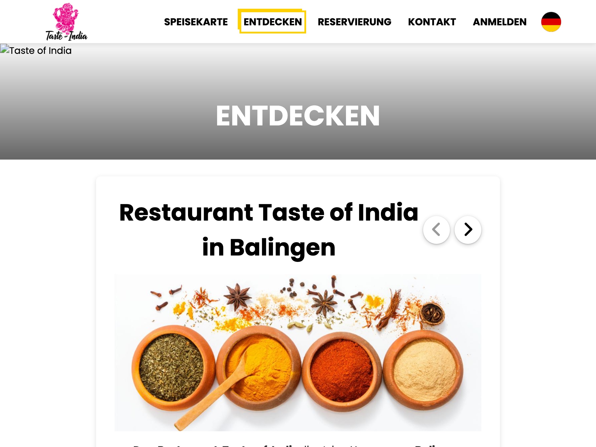 Taste of India Balingen screenshot 3