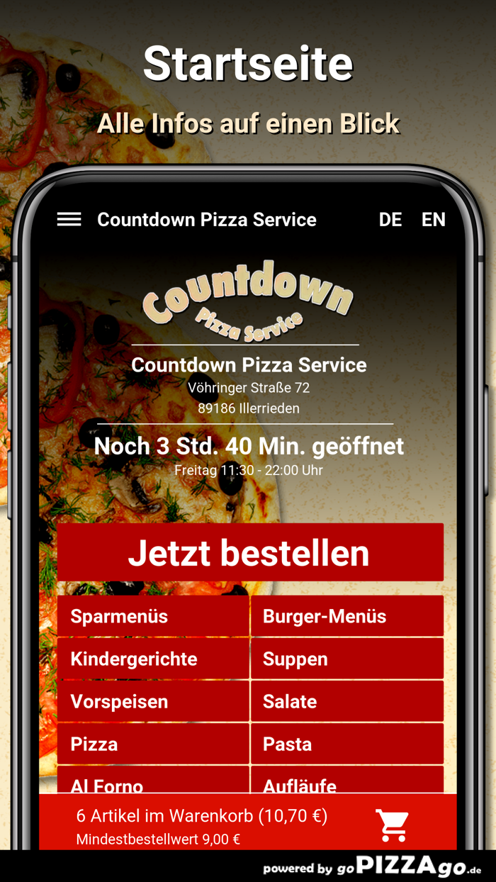Countdown Pizza Illerrieden