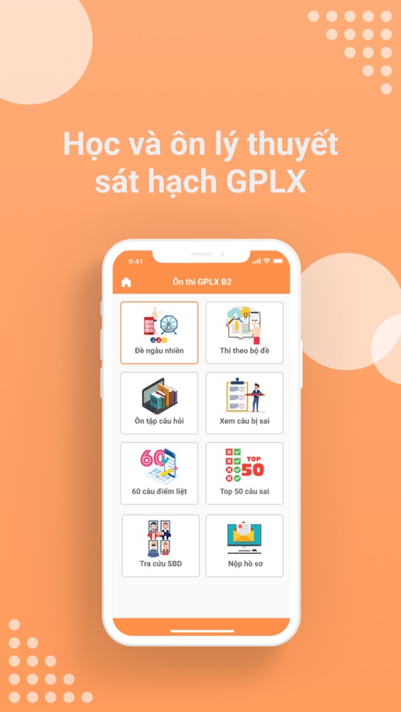 app ôn thi GPLX oto 2