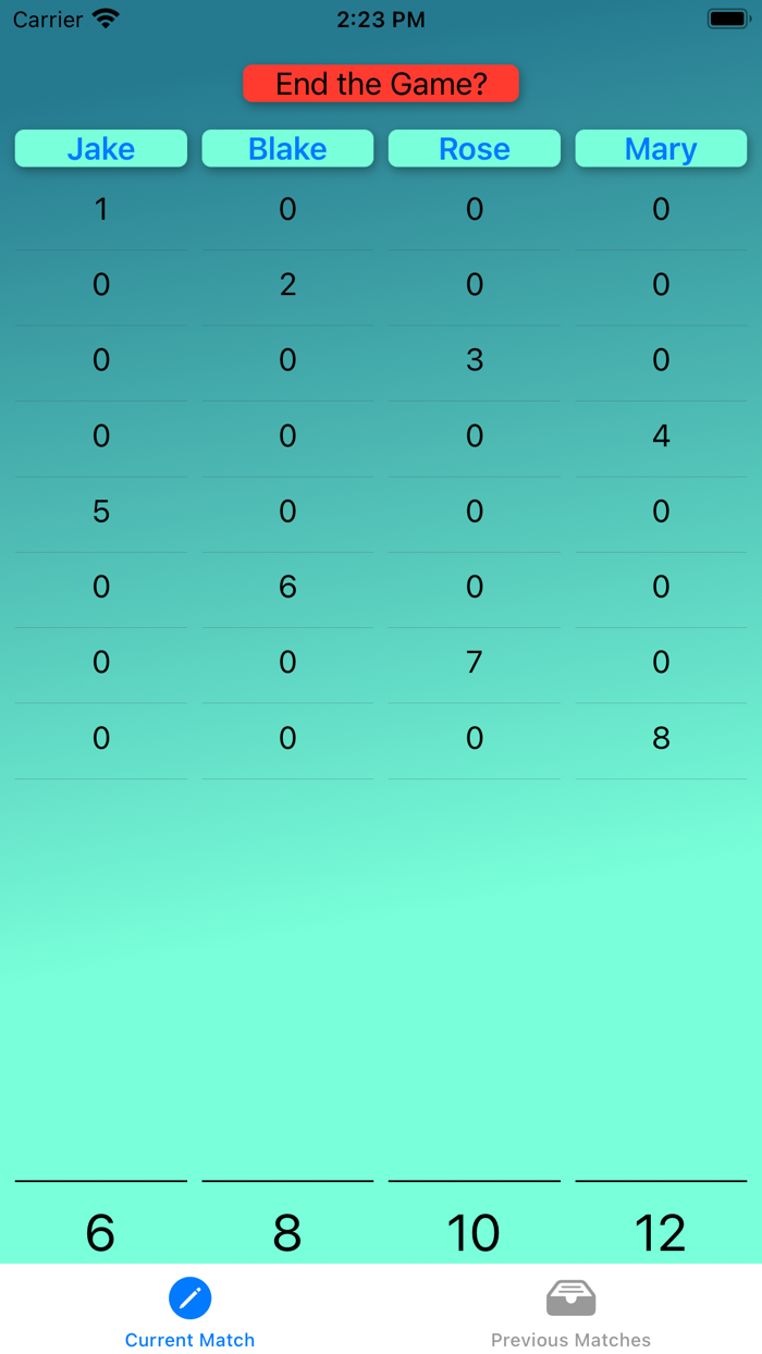 Domino Score Keeping Pad