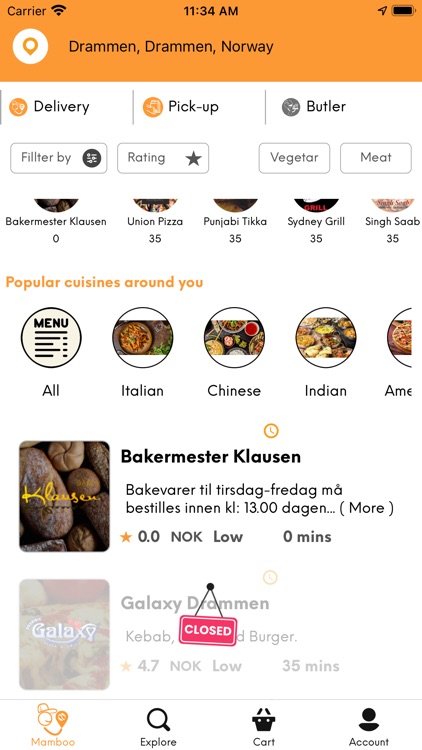 Mamboo: Food delivery