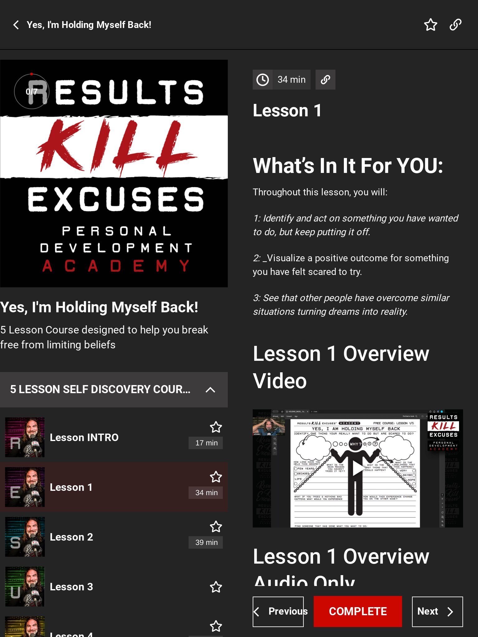 Results Kill Excuses screenshot 2