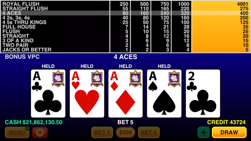 Video Poker App Iphone