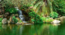 Relax at the Spa - Gentle Waterfall In Tropical Surroundings With Music for Relaxing and Meditation